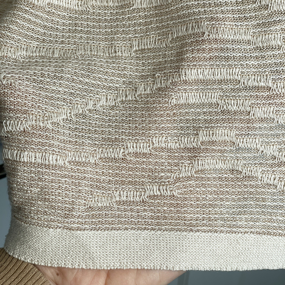 NWT Pure Jill Women's Relaxed Textured Linen Blend Sweater Sz L Natural Coastal - Picture 5 of 16